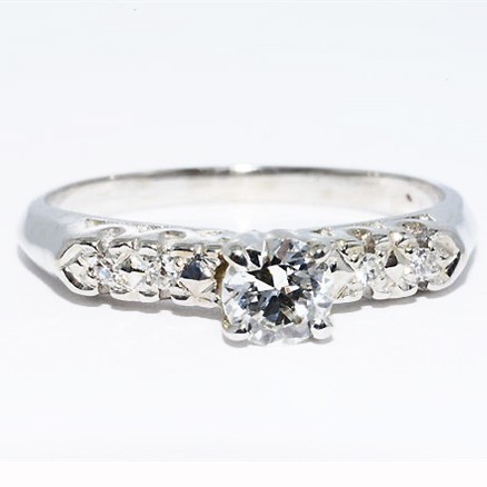 Art Deco 0,52. diamant ring VS.