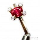 No Heat BURMA rubin og diamantring