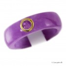 Moderne ring af lilla jade, ametyst og 14 kt guld
