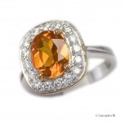 3,60 ct. safir & diamant ring
